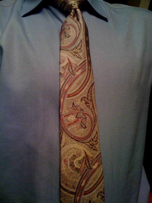 pink paisley tie. from Paisley